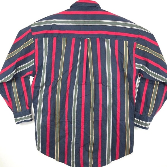 Vintage Chaps Ralph Lauren Crest Striped Shirt - Picture 5 of 5